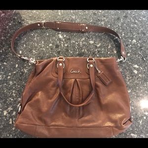 Coach Leather Satchel with Long Strap
